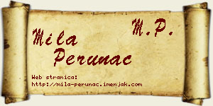 Mila Perunac vizit kartica